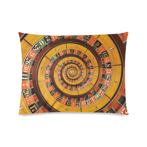 Casino Roulette Wheel Droste Spiral Custom Picture Pillow Case 20"x26" (one side)
