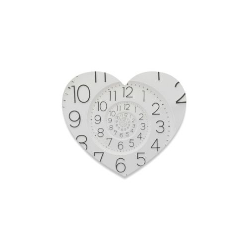Time Clock Droste Spiral Heart Coaster
