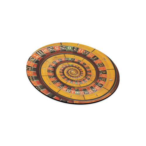 Casino Roulette Wheel Droste Spiral Round Mousepad