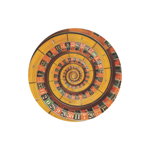 Casino Roulette Wheel Droste Spiral Round Mousepad