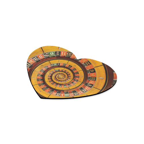 Casino Roulette Wheel  Droste Spiral Heart-shaped Mousepad