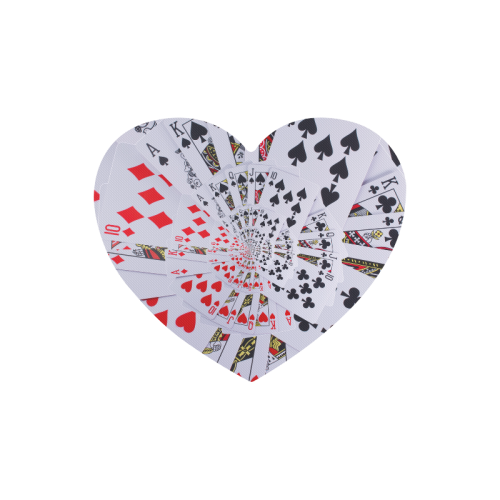 Casino Poker Royal Flush Droste Spiral Heart-shaped Mousepad