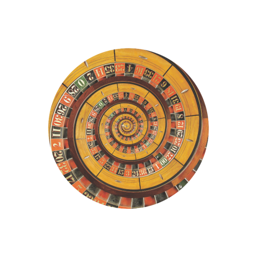 Casino Roulette Wheel Droste Spiral Round Mousepad