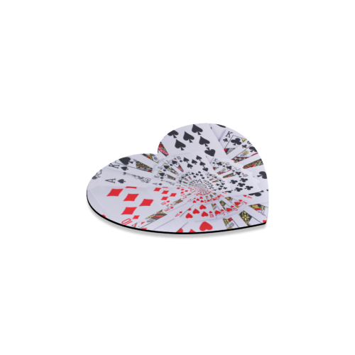 Casino Poker Royal Flush Droste Spiral Heart Coaster