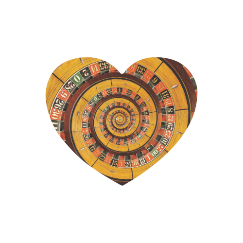 Casino Roulette Wheel  Droste Spiral Heart-shaped Mousepad