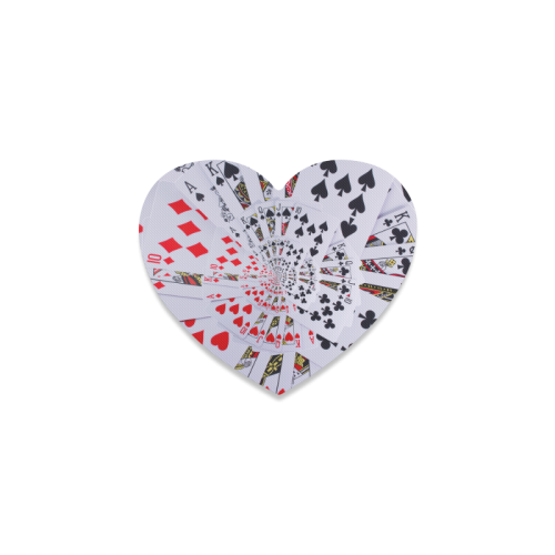Casino Poker Royal Flush Droste Spiral Heart Coaster