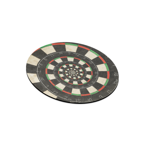 Dart Board Droste Spiral Round Mousepad