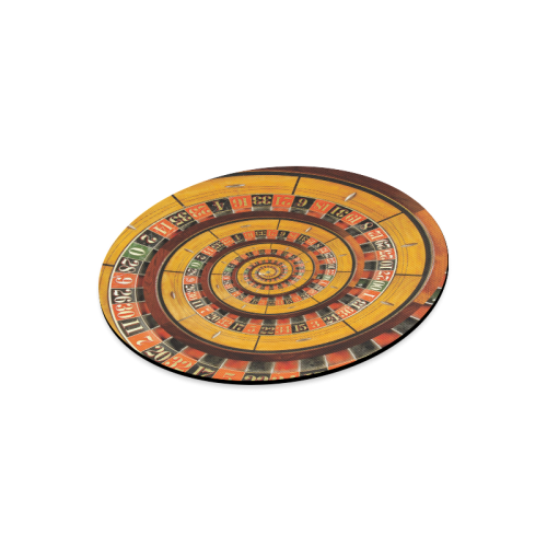 Casino Roulette Wheel Droste Spiral Round Mousepad