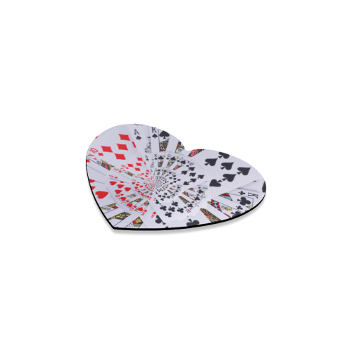 Casino Poker Royal Flush Droste Spiral Heart Coaster