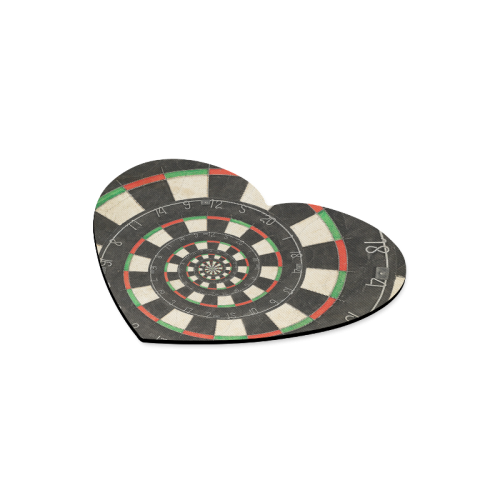 Dart Board Droste Spiral Heart-shaped Mousepad
