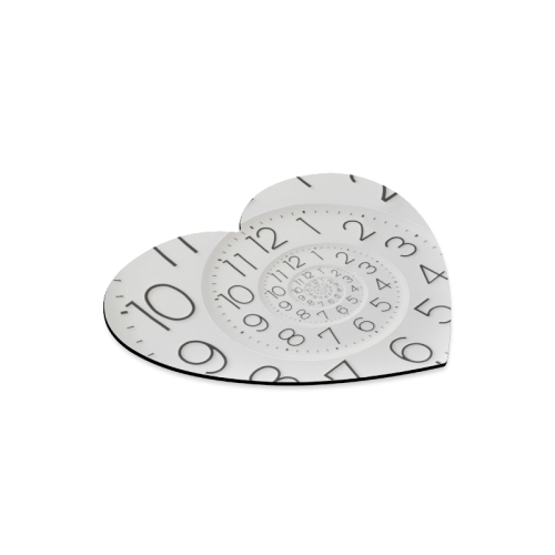 Time Clock Droste Spiral Heart-shaped Mousepad
