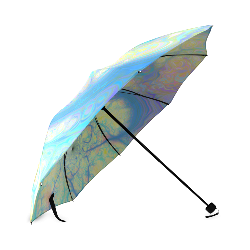 Blue Angel, Cosmic Azure Lemon Foldable Umbrella (Model U01)