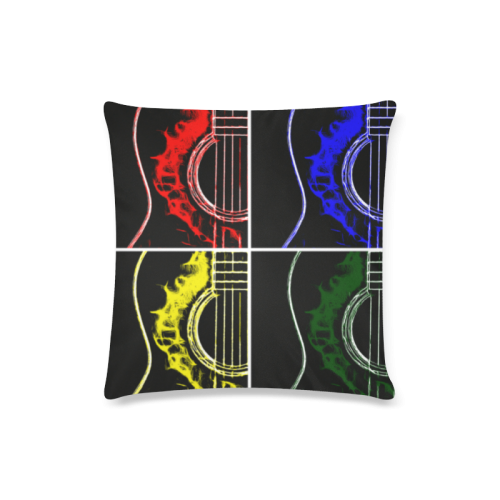 Pop Art Guitars Custom Zippered Pillow Case 16"x16"(Twin Sides)