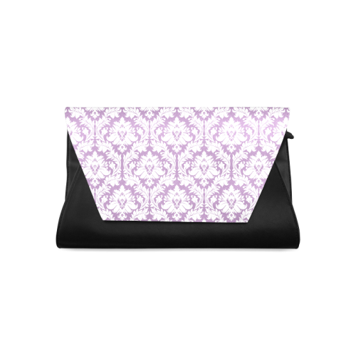 damask pattern lilac and white Clutch Bag (Model 1630)