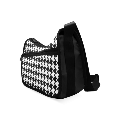 black and white houndstooth classic pattern Crossbody Bags (Model 1616)