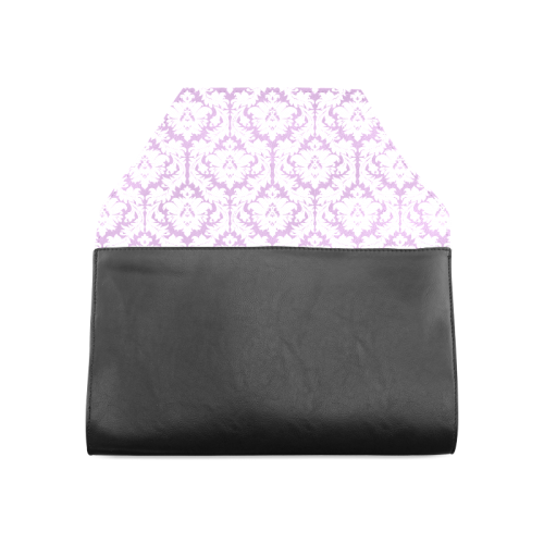 damask pattern lilac and white Clutch Bag (Model 1630)