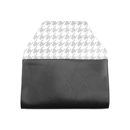grey and white houndstooth classic pattern Clutch Bag (Model 1630)