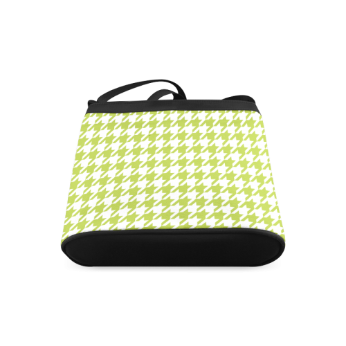 spring green and white houndstooth classic pattern Crossbody Bags (Model 1613)