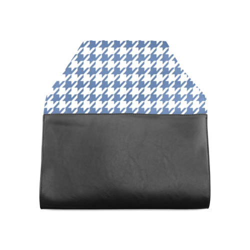 dark blue and white houndstooth classic pattern Clutch Bag (Model 1630)