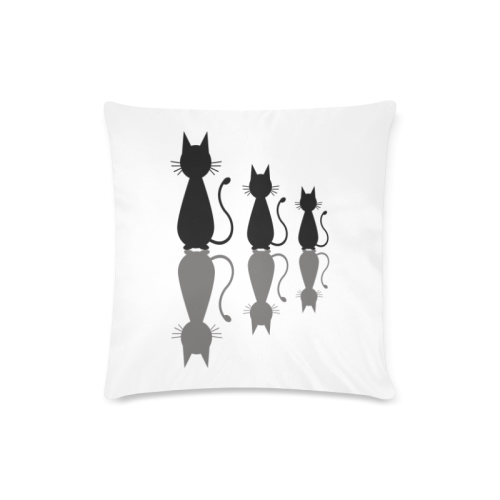 Cats Custom Zippered Pillow Case 16"x16"(Twin Sides)