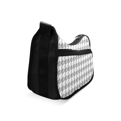 grey and white houndstooth classic pattern Crossbody Bags (Model 1616)