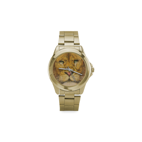 Regal Lion Drawing Custom Gilt Watch(Model 101)