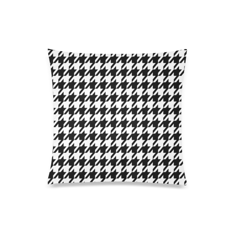 black and white houndstooth classic pattern Custom Zippered Pillow Case