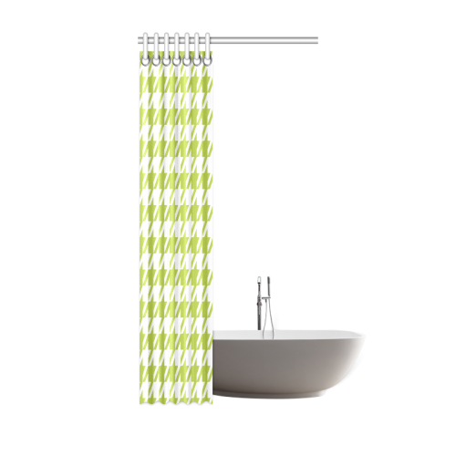 spring green and white houndstooth classic pattern Shower Curtain 36"x72"