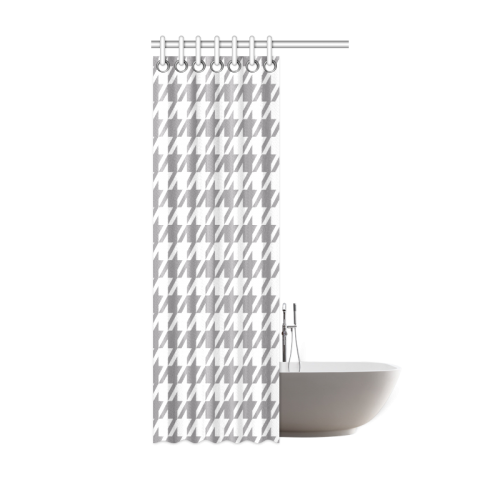 grey and white houndstooth classic pattern Shower Curtain 36"x72"