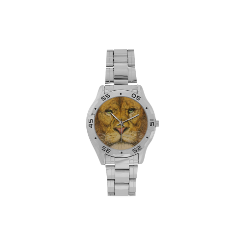 Regal Lion Drawing Men's Stainless Steel Analog Watch(Model 108)