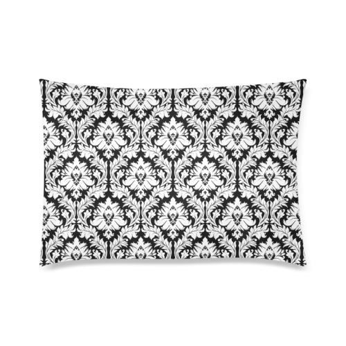 damask pattern black and white