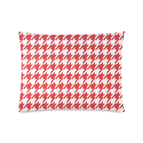 red and white houndstooth classic pattern