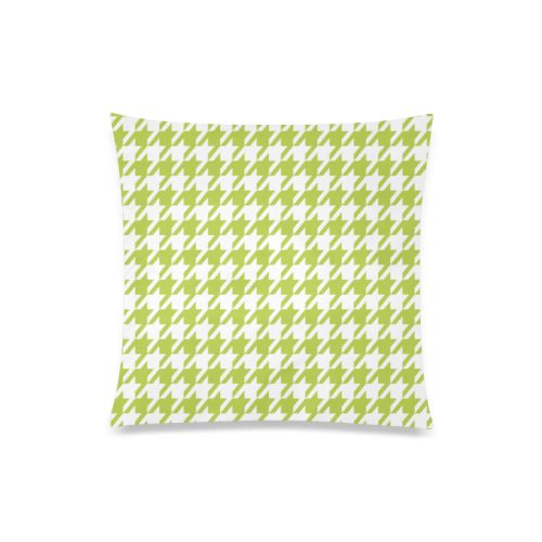 spring green and white houndstooth classic pattern Custom Zippered Pillow Case 20"x20"(One Side)