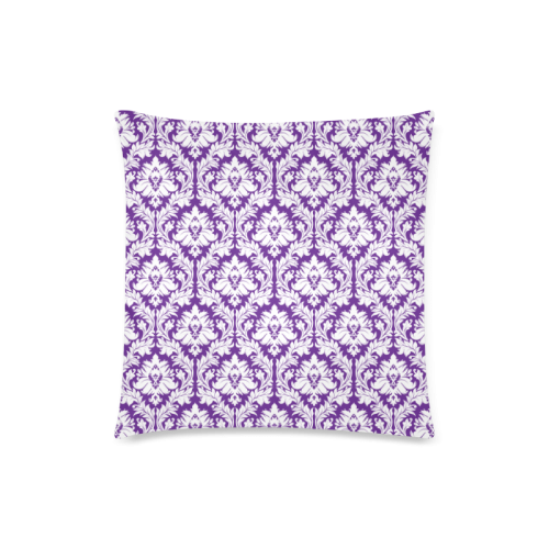 damask pattern royal purple and white