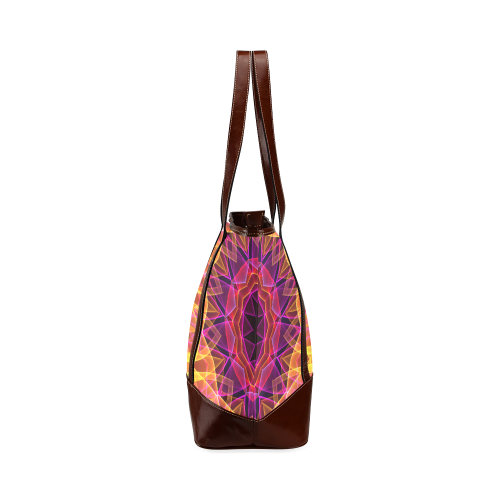 pink purple yellow gemstone dream mandala Tote Handbag (Model 1642)