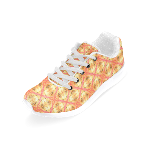 Peach Pineapple Abstract Circles Arches Men’s Running Shoes (Model 020)