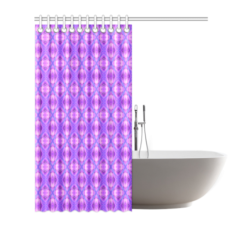 Vibrant Abstract Modern Violet Lavender Lattice Shower Curtain 66"x72"
