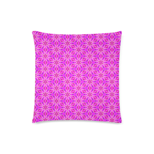 Pink Snowflakes Spinning in Winter Abstract Custom Zippered Pillow Case 18"x18"(Twin Sides)