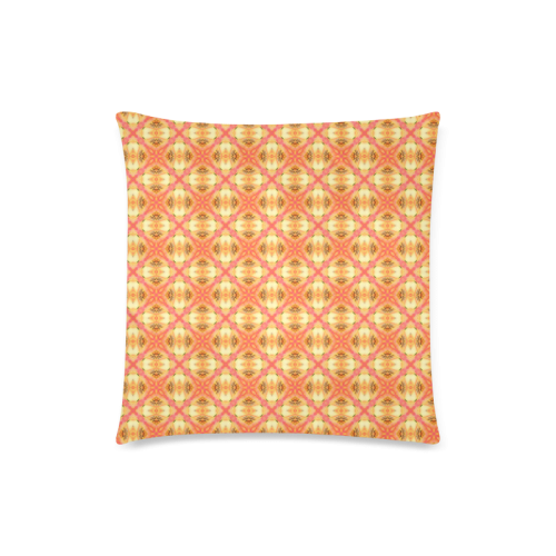 Peach Pineapple Abstract Circles Arches Custom Zippered Pillow Case 18"x18"(Twin Sides)