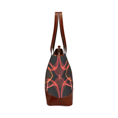 red orange yellow flames mandala Tote Handbag (Model 1642)