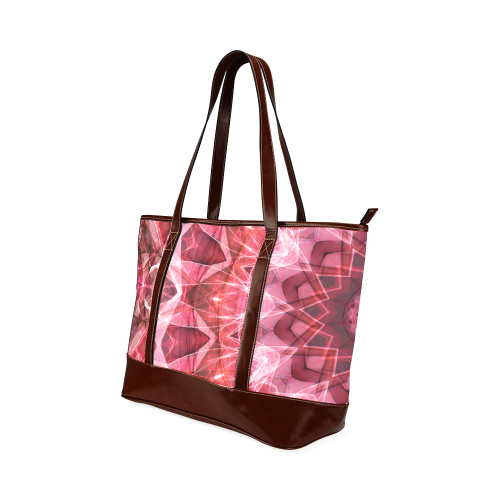 red pink abstract art mandala Tote Handbag (Model 1642)