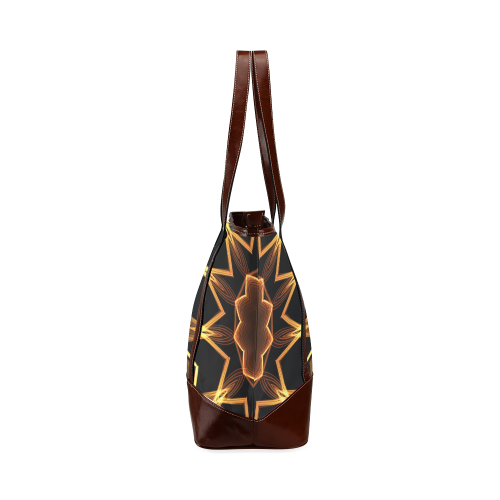 red orange yellow flames mandala Tote Handbag (Model 1642)