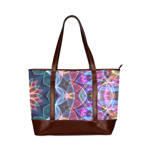 rainbow bubbles mandala abstract art Tote Handbag (Model 1642)