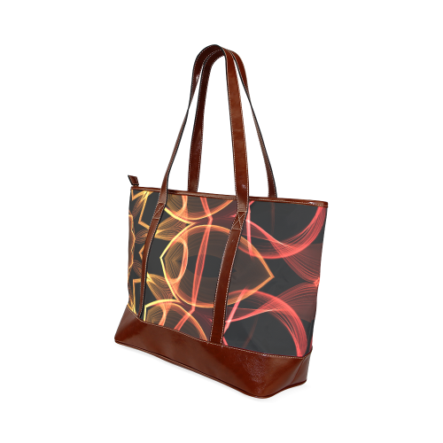 red orange yellow flames mandala Tote Handbag (Model 1642)