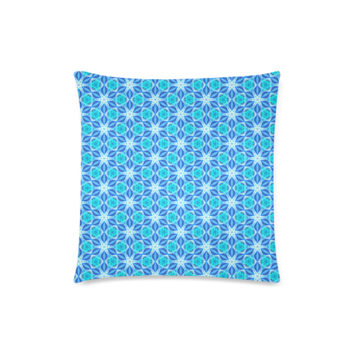 Aqua Hawaiian Stars under a Night Sky Dance Custom Zippered Pillow Case 18"x18"(Twin Sides)