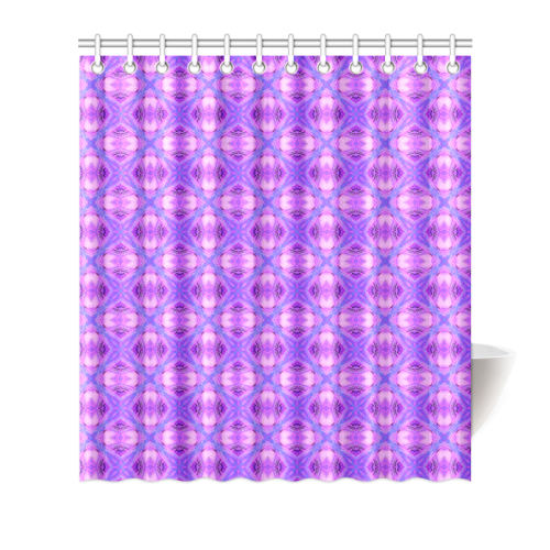 Vibrant Abstract Modern Violet Lavender Lattice Shower Curtain 66"x72"