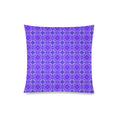 Purple Abstract Flowers, Lattice, Circle Quilt Custom Zippered Pillow Case 20"x20"(Twin Sides)