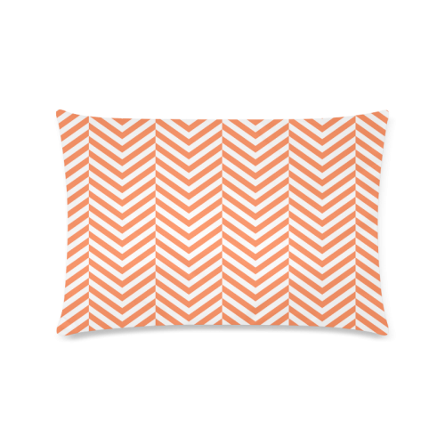 orange and white classic chevron pattern