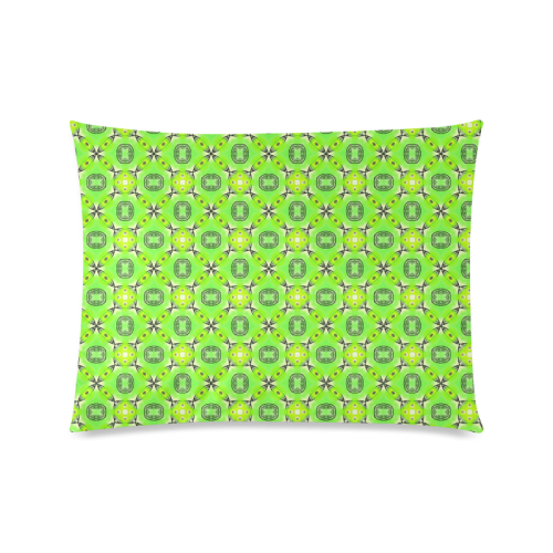 Vibrant Abstract Tropical Lime Foliage Lattice Custom Picture Pillow Case 20"x26" (one side)
