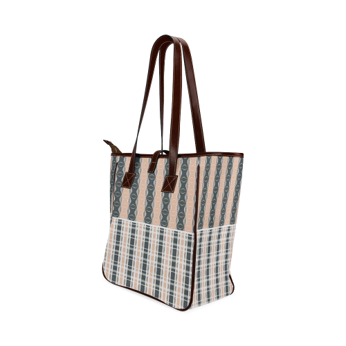 Tote bag with beige & grey pattern by Annabellerockz Classic Tote Bag (Model 1644)